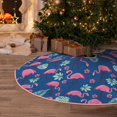 thumbnail image 5 of Sikiie Plants And Flamingos Nativity Christmas Tree Skirt, Jesus Christian Winter Holiday Tree Mat Decoration(30-48IN)48", 5 of 6