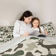 thumbnail image 4 of Castle Fairy Jungle Deer King Size Comforter Sets 3pcs,Vintage Rustic Camouflage Comforters King Size,Sage Cream,Grey Reversible,1 Comforter and 2 Pillowcases, 4 of 6