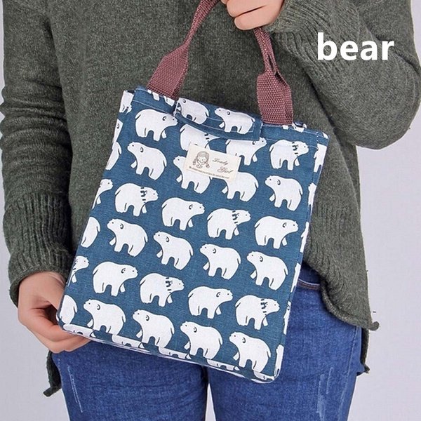 Bolsa con diseño de dibujos animados, bolsa más fresca, bolsa para Picnic Bento, bolsa para el almuerzo