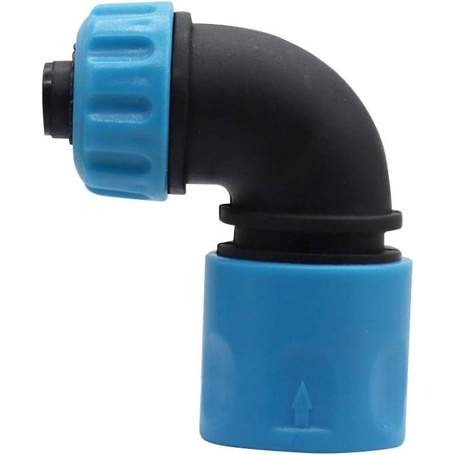 2 Pieces ABS 12.5mm (1/2 Inch) 90° Elbow Quick Connect Knob Quick Connect Fitting for Car Wash Hose