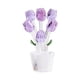 thumbnail image 1 of Figura de rosas de cristal, adorno de flores de cristal, arte, 3D, decoración del hogar Feng Shui, adornos de de flores de rosas para mujeres en púrpura, 1 of 8