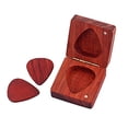 thumbnail image 1 of CTIRCHIU Rosewood Guitar Pick Storage Box Plectrum Picks Storage Case Guitar Accessories with 2PCS Picks (Dark Red), 1 of 7