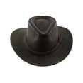 thumbnail image 6 of THUNDER Leather Cowboy Western Hat for Men and Women - XL - Brown, 6 of 9