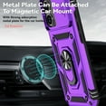 thumbnail image 2 of Decase for Apple iPhone 17 Case, Military-Grade Ring Holder Kickstand Heavy Duty Hybrid Case with Slide Lens Cover,Shockproof Rugged Dual-Layer Hard Phone Case for iPhone 17,Purple, 2 of 8
