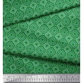 thumbnail image 3 of Soimoi Green Heavy Canvas Fabric Diamond Geometric Print Fabric by Yard 58 Inch Wide, 3 of 3