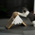 thumbnail image 4 of Rascador para gatos, pelota para rascar, juego interactivo, tablero corrugado para rascar. Marrón, 4 of 9