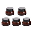 thumbnail image 2 of 5pcs Brown Glass Cream Bottles Refillable Travel Containers for Eye Cream, Lotions & Moisturizers – Lightweight & Portable for Travel and Home Use, 2 of 3