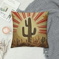 thumbnail image 2 of GOSMITH  Throw Pillow Cover Brown Arizona Desert Cactus at Sunset Old Southwest Square Decorative Throw Pillow Cushion Case for Home Couch Living Room Bed Sofa Car Pillowcase, 2 of 5