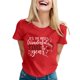 thumbnail image 3 of Gibobby Camisas de Navidad para mujer Camiseta de manga corta con cuello redondo y estampado de Navidad para mujer(Rojo,G), 3 of 5