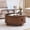 Walnut, variant on YOCWO Lift Top Coffee Table with Sliding Door and Round Leg, Fluted Round Coffee Table with Hidden Compartments Storage for Living Room, Natural