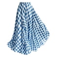 thumbnail image 3 of Ruyang Kids Girls Flared Skirt Plaid Elastic High Waisted A-line Swing Skirt Summer Lightweight Versatile Half Body Skirts, 3 of 9