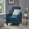 thumbnail image 2 of GDF Studio Jeffrey Fabric Recliner Club Chair, Dark Blue, 2 of 10