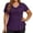 Dark Purple, variant on Unir Women's Breathable Cotton-Feel Athletic T-Shirt, Loose Fit V-Neck Short Sleeve Workout Top, 1 Piece, S-XXL Plus Size Friendly