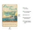 thumbnail image 2 of Laguna Beach California - Lifeguard Tower - Vintage Travel Poster by Wade Koniakowsky - 8 x 12 inch Vintage Wood Art Sign, 2 of 4