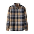 thumbnail image 2 of Men's Big & Tall Fleece Shirt With Button Lapel, Front Pockets And Long Sleeve, Casual Warm Button Up Coat For Plus Size, 2 of 5