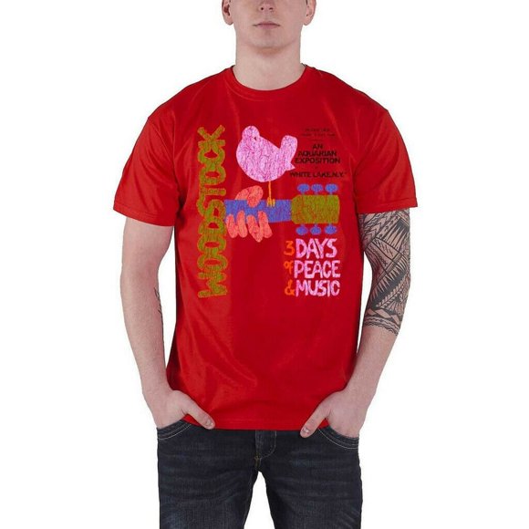 Woodstock Adult Classic Vintage Poster Cotton T-Shirt