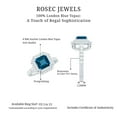thumbnail image 6 of Rosec Jewels Art Deco London Blue Topaz Engagement Ring - 8mm Asscher Cut - AAA Grade - Blue Topaz Ring with Moissanite Halo, 10K White Gold, US 4.50, 6 of 7