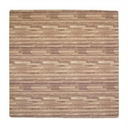 Tadpoles Soft EVA Foam 4 Piece Playmat Set, Wood Print, Dark Oak, 50"x50"