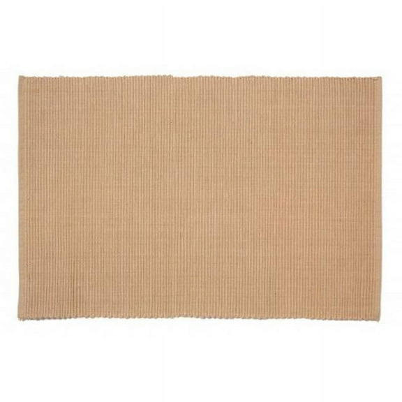 AG-01308S-4 19 in. Ribbed Placemats, Mustard - Set of 4