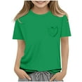 thumbnail image 3 of RXIRUCGD 2025 Vêtements d'Été pour Enfants Nouveaux T-Shirts d'Été pour Enfants Manches Raglan Manches Courtes T-Shirt Graphique Col Rond T-Shirt Filles Haut Décontracté, 3 of 5