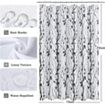 thumbnail image 3 of Shower Curtain Black and White Shower Curtain Black Floral Shower Curtain Set with Hook Farmhouse Striped Shower Curtain for Bathroom Washable Fabric Elegant Bathroom Decor 72x72 Flower Blossom, 3 of 5