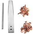 thumbnail image 1 of Red Copper Rivet and Burr with Burr Setter Copper Rivet Fastener Install Setting Tool and Hole Punch, 1 of 5