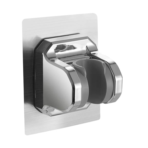 Self Adhesive Shower Head Holder-Adjustable Handheld Shower Holder NO Drilling Wall Mount Waterproof (1 Pack, Chrome Finish)