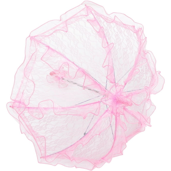 Niceauty Bride Umbrella Pink Lace 1Pcs Decoration Women Daily Use