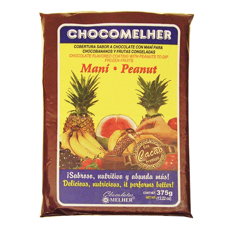 Chocomelher Cholocate Flavored Coating with Peanuts 13.22 oz (375 gr) - Chocolate (Pack of 1)