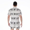 thumbnail image 2 of Piano Pattern Short Sleeve Men'S Rompers, Musician Music Casual Summer Jumpsuits Outfit, 2 of 4