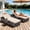 Khaki, variant on ZZW Outdoor Chaise Lounge with Side Table – No Extra Table Needed. 400lbs Heavy Duty Wicker Patio Chair with Metal Feet & 6-Position Recline Gray (Set of 2)