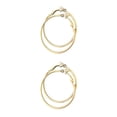 thumbnail image 1 of Pendientes redondos de oro Qarigey, moda para mujer, 1 par, 7.00*3.00*1.00 cm, tipo 4 NO4, 1 of 6