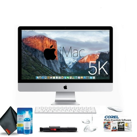 Ehr Software Apple iMac 27-Inch Retina 5K Desktop (3.3 GHz Intel Core i5, 8GB DDR3, 2TB Fusion, Mac OS X) With 2 Year Extended Warranty + Ear Buds, Corel Software, and more. ()