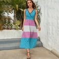 thumbnail image 4 of Faux Glitter Transgender Pride Flag Background Sleeveless Dress women clothing 2025 new arrivals Wom, 4 of 5
