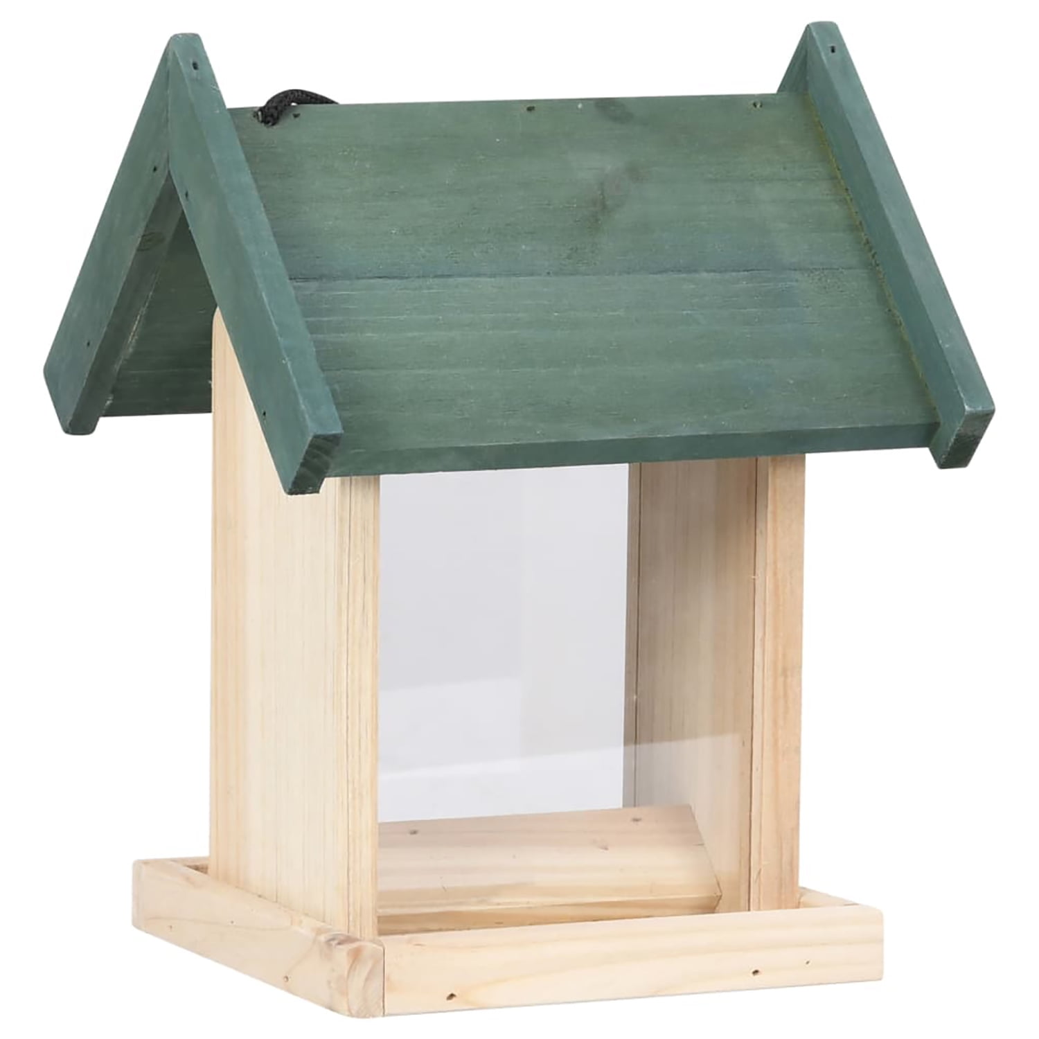 Pefilos 9.8" Bird Feeder House for Outside Hanging, 4 pcs Wooden Birdhouse Bluebird House Feeder Handcrafted Hut, Beige Pefilos 9.8" Bird Feeder House for Outside Hanging, 4 pcs Wooden Birdhouse Bluebird House Feeder Handcrafted Hut, Beige