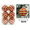thumbnail image 3 of 6PCS Christmas Balls Ornaments for Xmas Tree, 2.4" Shatterproof Plastic Painting Glittering Hanging Ball Baubles Decorations for Christmas Tree Holiday Wedding Home Party Decor (E), 3 of 7
