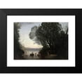 thumbnail image 2 of Jean-Baptiste-Camille Corot 24x18 Black Modern Framed Museum Art Print Titled - The Bath of Diana (About 1855), 2 of 5