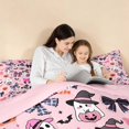 thumbnail image 4 of Homewish Cute Coquette Ghost Queen Comforter Set, Halloween Bat Pumpkin Candy Comforter Sets Queen, Baby Pink, Pink Reversible, 3-Piece 1 Comforter and 2 Pillowcases, 4 of 6
