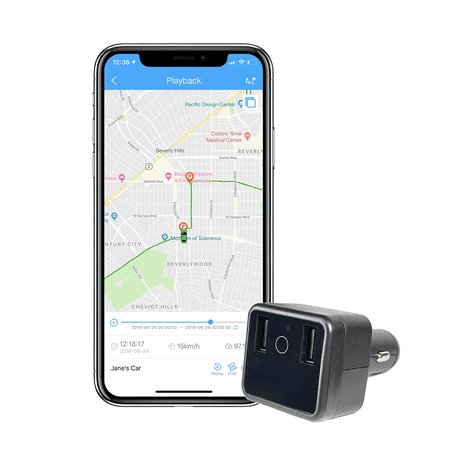 ShieldGPS Car GPS Tracker and USB Charger with Live Audio - for Vehicle