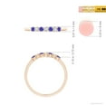 thumbnail image 6 of ANGARA Natural Half Eternity 7 Stone Tanzanite and Diamond Wedding Ring in 14K Rose Gold for Women (Size-2mm) | December Birthstone, Anniversary, Jewelry Gift for Women | Natural Tanzanite Ring, 6 of 11