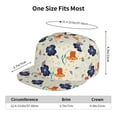 thumbnail image 6 of Daiia Flower Leaves print Flat Bill Hats Flat Brim Trucker Cap Baseball Cap Adjustable Classic Low Profile Hat Unconstructed Plain Cap, 6 of 9