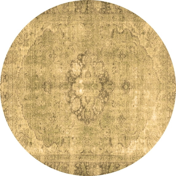 Ahgly Company Indoor Round Persian Brown Traditional Area Rugs, 5' Round