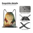 thumbnail image 4 of Sigee Castle Red Green Sky Dragon for Drawstring Bag String Backpack for Sports, Gym, Swimming, Beach, Travel-Small, 4 of 6