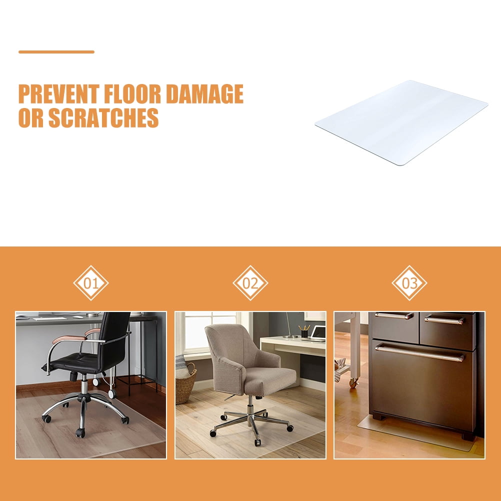 HONMEET PVC Chair Mat for Hard Floors, Refrigerator Protective Mat, 1 Set Ideal for Commercial and Home Use