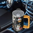 thumbnail image 5 of Halloween Tumbler 30 oz with Handle and Straw Ghost Skull Pumpkin Cup Halloween Holiday Gifts Travel Mug, 5 of 5