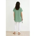 thumbnail image 2 of Ellos Women's Button-Front Linen-Blend Tunic Tunic, 2 of 4