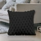 thumbnail image 5 of Almohada tejida con copos de nieve de terciopelo sólido, funda de almohada tejida con copos de nieve de terciopelo sólido, color negro tortuga, 5 of 7