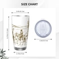 thumbnail image 4 of Fotbe Western Desert Cowboys Pattern 20 oz Tumbler Stainless Steel Vacuum Insulated Coffee Ice Cup Double Wall Travel Flask Leak-proof Coffee Cup-Straw Two-piece Set, 4 of 8