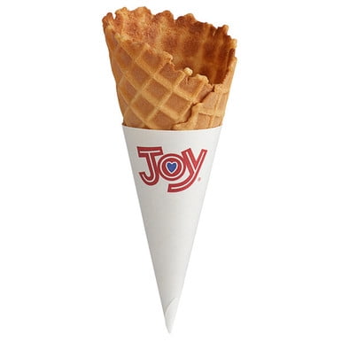JOY Small Jacketed Waffle Cone - 276/Case | Insulated and Delicious