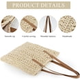 thumbnail image 5 of LinYooLi Straw Beach Bag for Women, Summer Woven Tote Bag Shoulder Handbags for Vacation Travel, 5 of 6